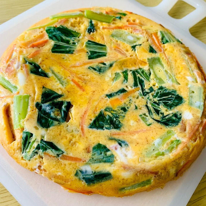 にんじんと小松菜のオムレツ*ꕤ*୧